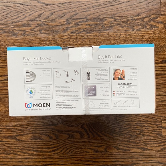 *NEW* MOEN Ashville Chrome Two-Handle Bathroom Faucet WS84777 - Picture 5 of 6